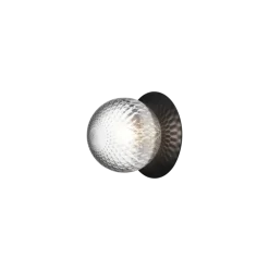Liila 1 medium væglampe / loftlampe, sort/klar