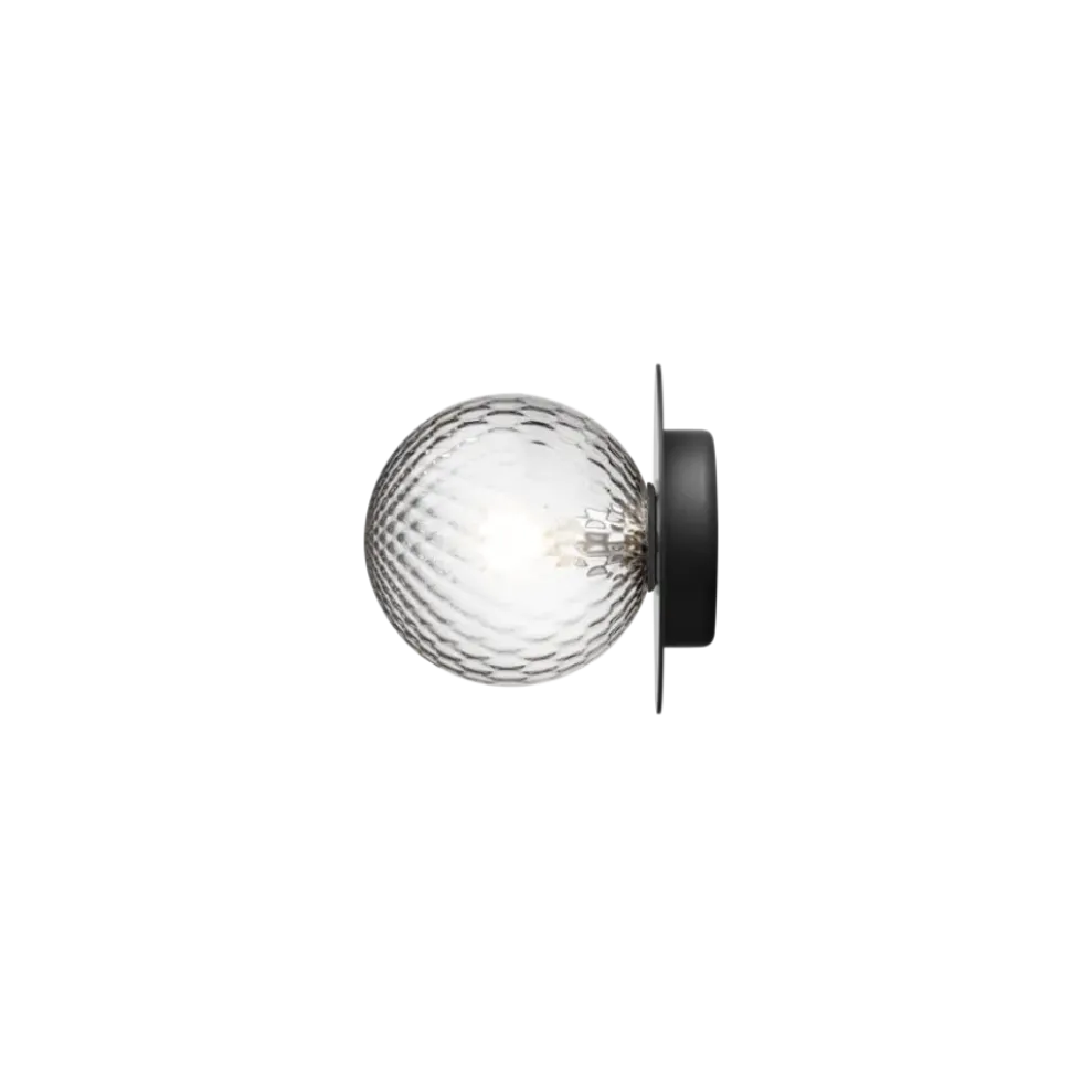 Liila 1 medium væglampe / loftlampe, sort/klar