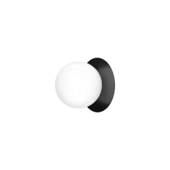 Liila 1 medium væglampe / loftlampe, sort/opal
