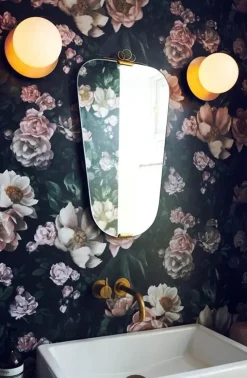Liila 1 medium væglampe / loftlampe IP44, nordic guld/opal