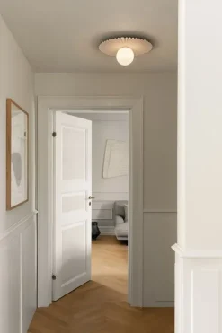 Liila Muuse væglampe / loftlampe medium, Nordic guld/opal