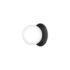 Liila 1 Outdoor væglampe / loftlampe, sort/opal