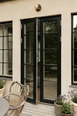 Liila 1 Outdoor væglampe / loftlampe, mørk bronze/opal