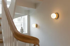 Liila 1 Small væglampe / loftlampe IP44, nordic guld/opal