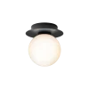 Liila 1 Small væglampe / loftlampe IP44, sort/opal