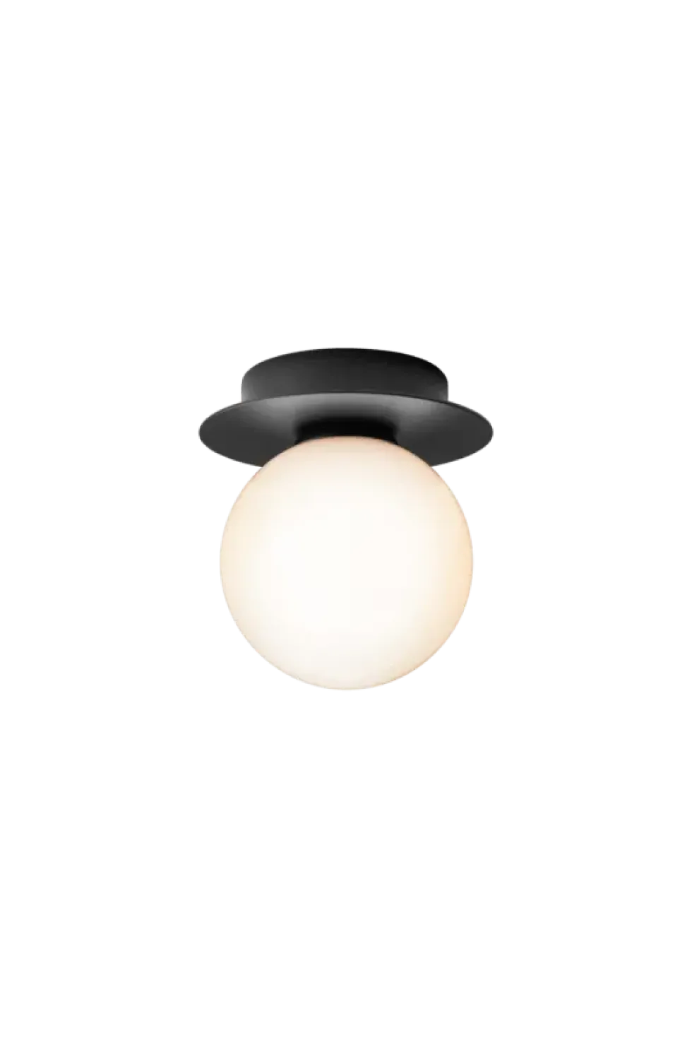 Liila 1 Small væglampe / loftlampe IP44, sort/opal