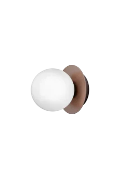 Liila 1 Small væglampe / loftlampe IP44, mørk bronze/opal