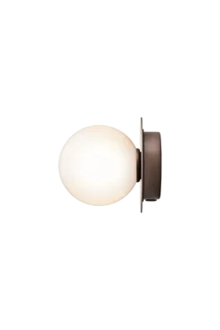 Liila 1 Small væglampe / loftlampe IP44, mørk bronze/opal