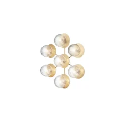 Liila Star væglampe / loftlampe, nordic guld/klar