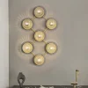 Liila 7 væglampe / loftlampe, nordic guld/klar