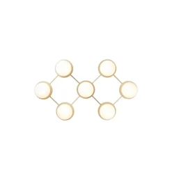 Liila 7 væglampe / loftlampe, nordic guld/opal