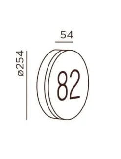 Lisc Number udendørs væglampe, pure white