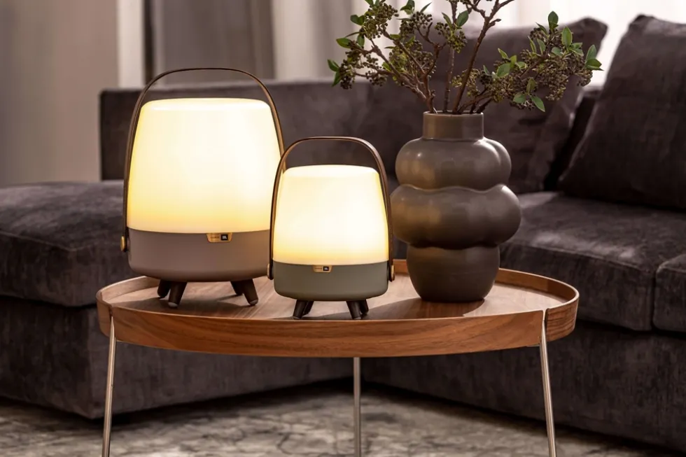 Lite-up Play Mini 2.0 LED lampe m/JBL højtaler, petroleum