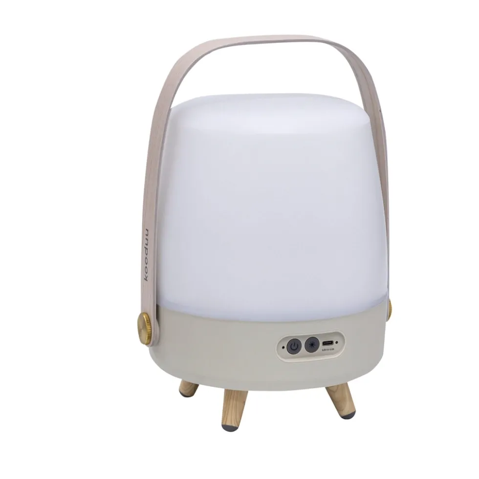 Lite-up Play Mini 2.0 LED lampe m/JBL højtaler, sand