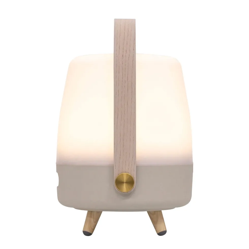 Lite-up Play Mini 2.0 LED lampe m/JBL højtaler, sand