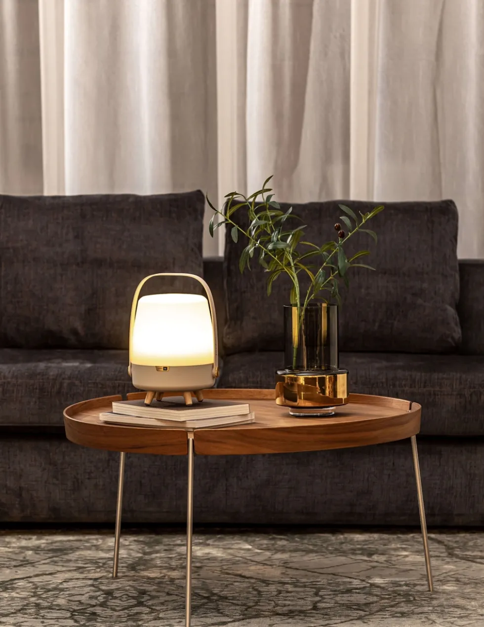 Lite-up Play Mini 2.0 LED lampe m/JBL højtaler, sand