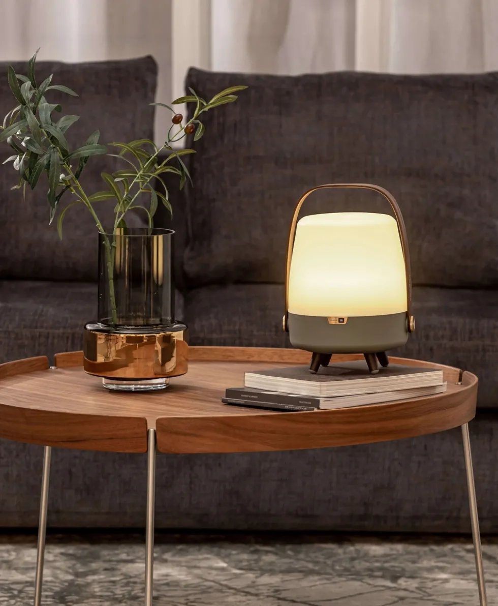 Lite-up Play Mini 2.0 LED lampe m/JBL højtaler, earth