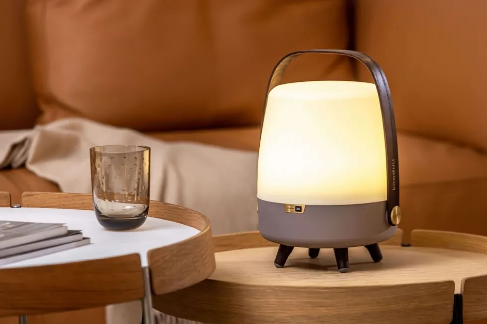 Lite-up Play Mini 2.0 LED lampe m/JBL højtaler, earth