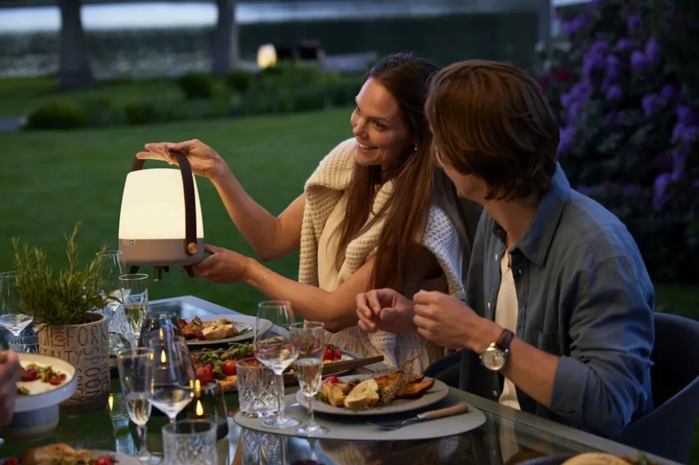 Lite-up Play Mini 2.0 LED lampe m/JBL højtaler, ocean