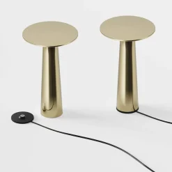Lix batterilampe / bordlampe, messing