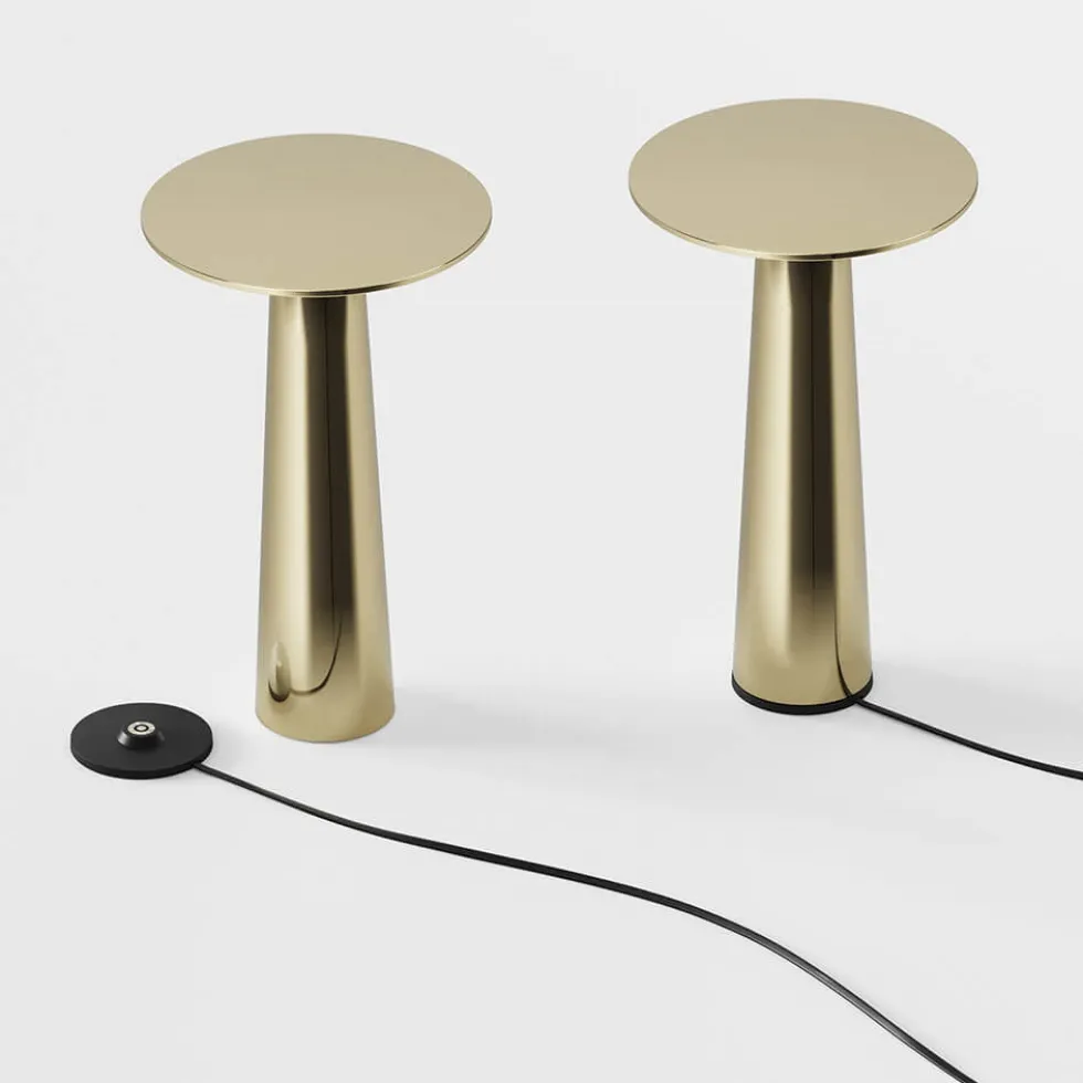 Lix batterilampe / bordlampe, messing