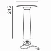 Lix batterilampe / bordlampe, pearl white