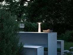 Lix batterilampe / bordlampe, pearl white