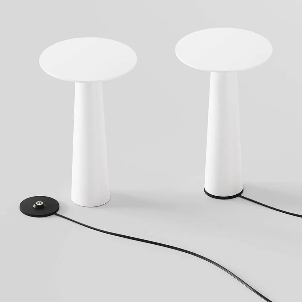Lix batterilampe / bordlampe, pearl white