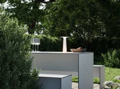 Lix batterilampe / bordlampe, pearl white