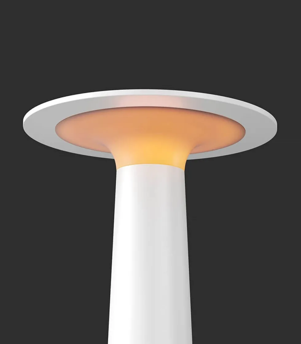 Lix batterilampe / bordlampe, pearl white