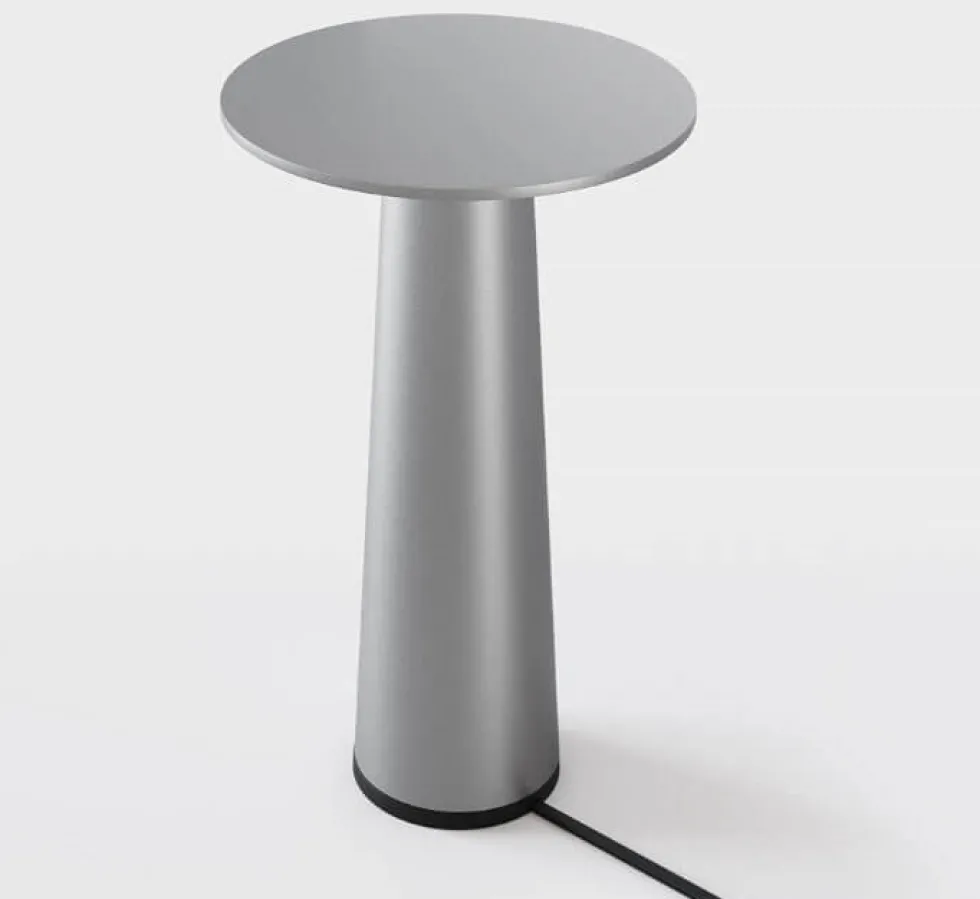 Lix mini batterilampe / bordlampe, frozen silver