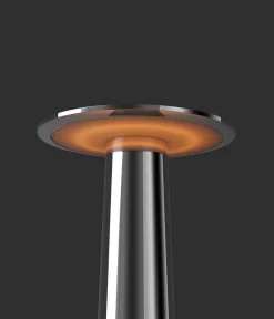 Lix mini batterilampe / bordlampe, krom