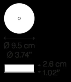 LODES Single Mini baldakin Ø9,5 cm, hvid