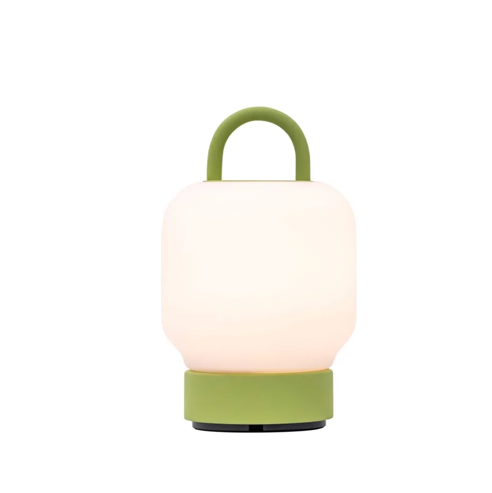 Loome bordlampe / batterilampe, moss (grøn)