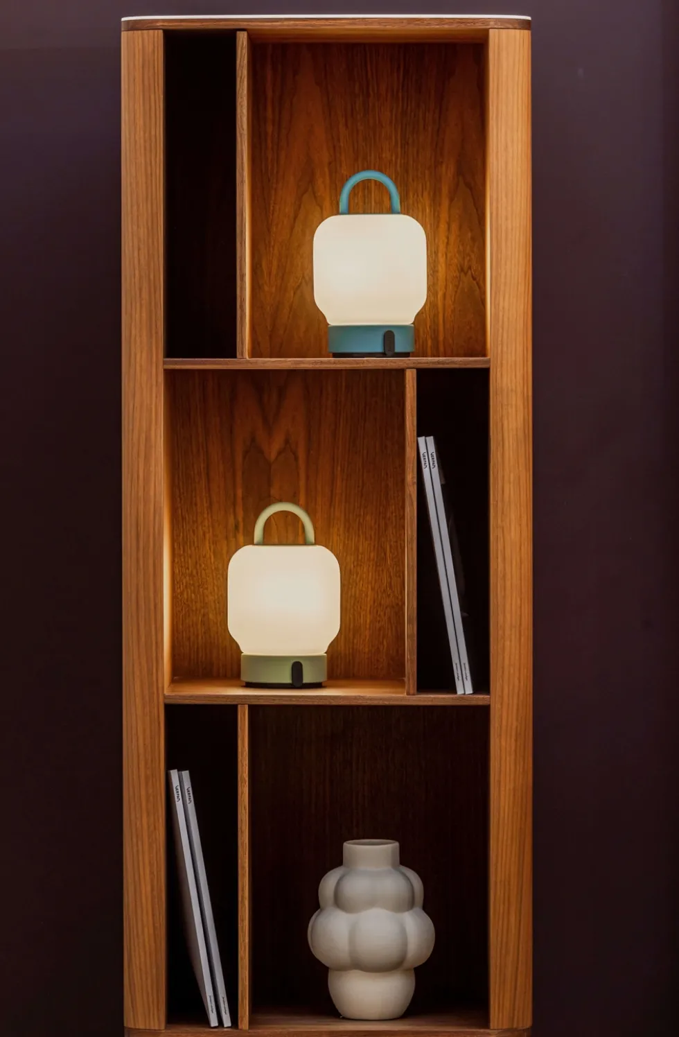 Loome bordlampe / batterilampe, moss (grøn)