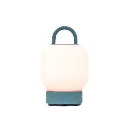 Loome bordlampe / batterilampe, smoky teal (blågrøn)
