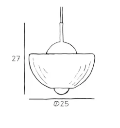 Lotus pendel, clear