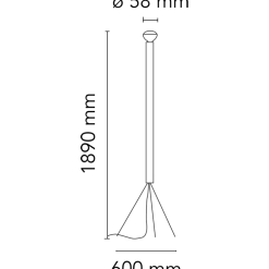 Luminator gulvlampe, antrasit