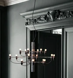 2097/18 lysekrone LED, krom