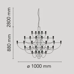 2097/50 lysekrone LED, messing