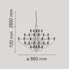 2097/30 lysekrone LED, messing