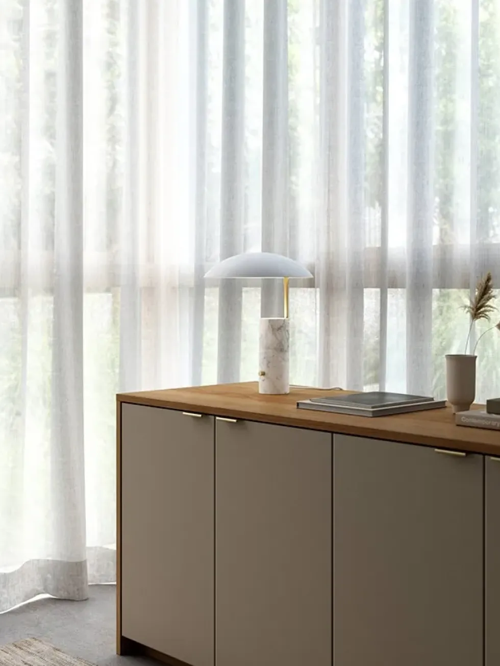 Mademoiselles bordlampe, hvid