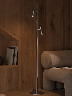 Makoto gulvlampe, satin krom