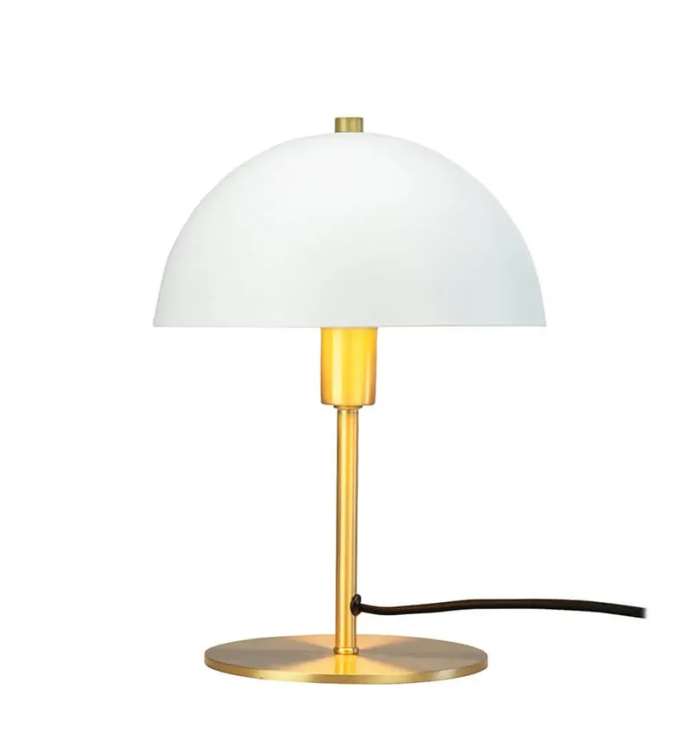 Malmø bordlampe, mat hvid/messing