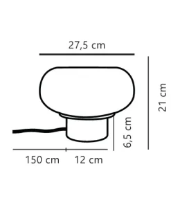 Malti bordlampe, beige