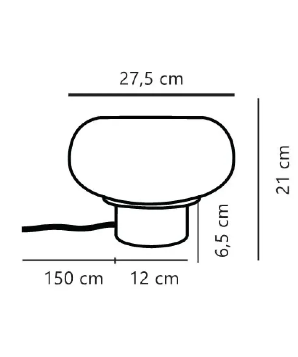 Malti bordlampe, beige
