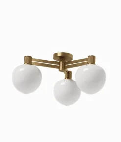 Memoir 3 loftlampe 120, messing/opal