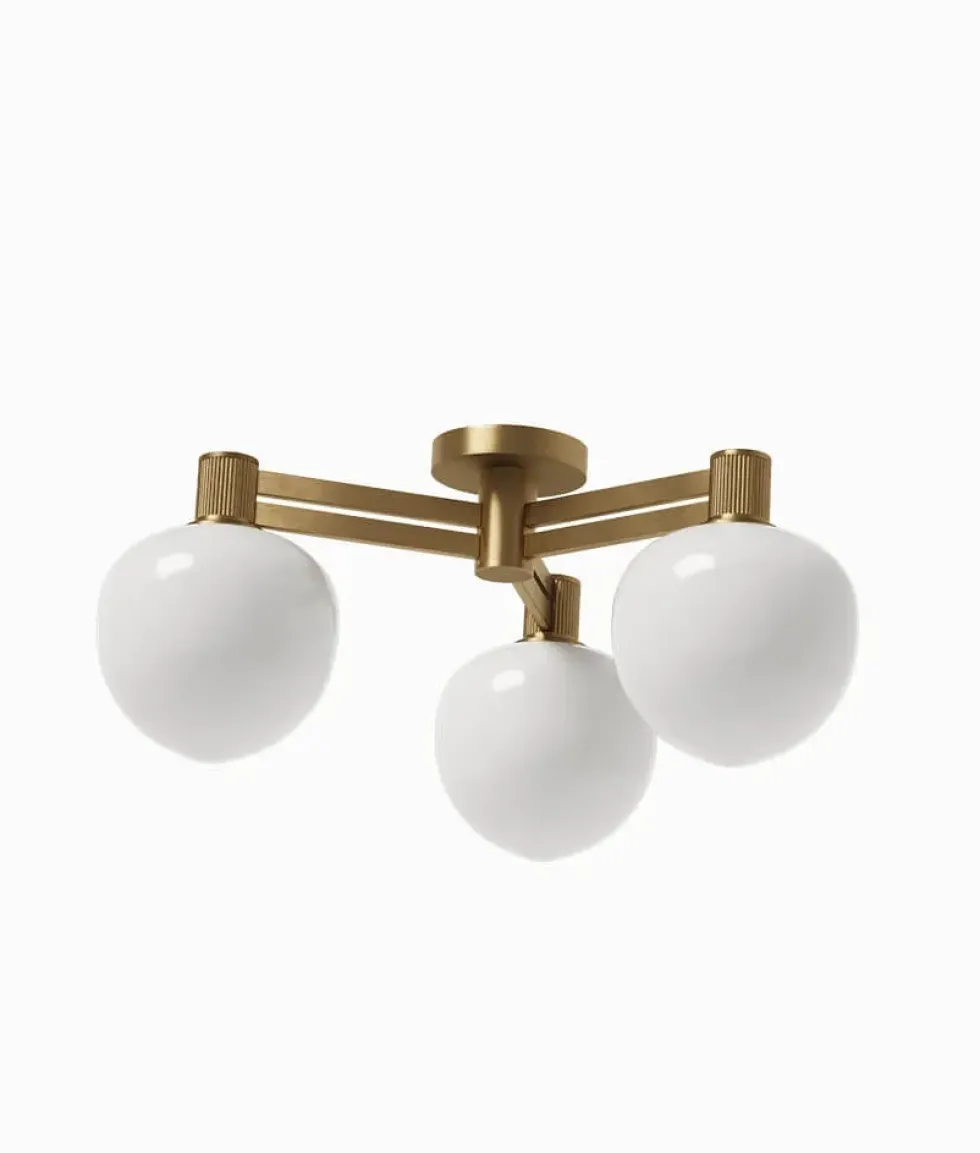 Memoir 3 loftlampe 120, messing/opal