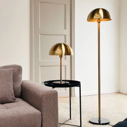 Menton gulvlampe, messing/sort