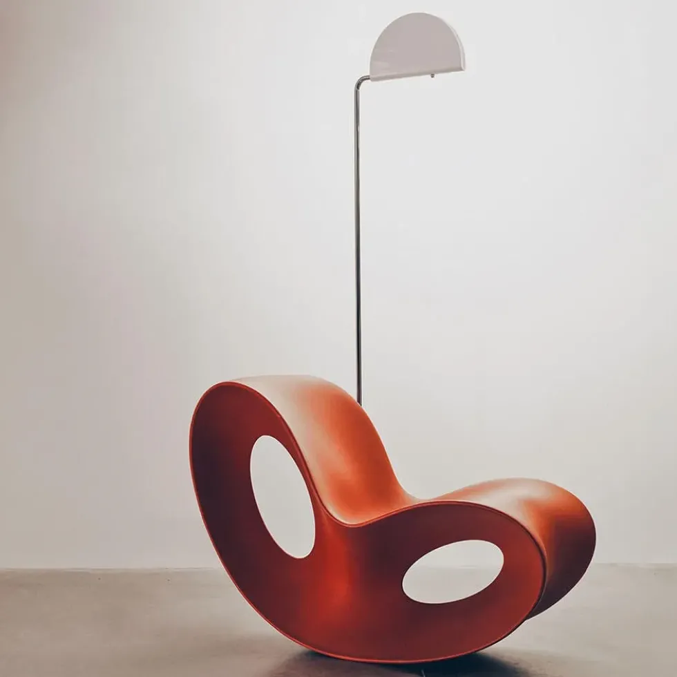 Mezzaluna gulvlampe, hvid